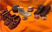 Handpainted Child’s Boot Form Purses Shoes