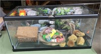Large Fish Tank used for a terrarium