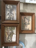 Three vintage farm prints