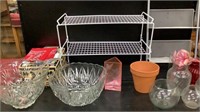 Fabric, Punch Bowls, Vases, Wire Racks