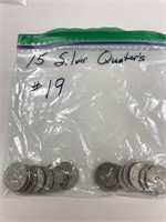 15 Silver Quarters