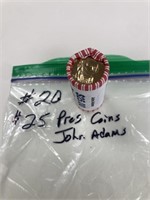 25-$1.00 Pres. Coins John Adams