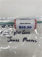 25-$1.00 Pres Coins James Monroe