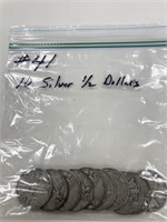 10 Silver 1/2 Dollars
