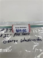25-$1.00 Pres Coins George Washington