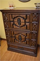 VTG Bassett Furniture Ornate Carved Wood Dresser