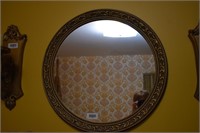 Round Ornate Frame Mirror