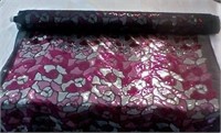 Fuschia Pink and Silver sequin patterned fabric