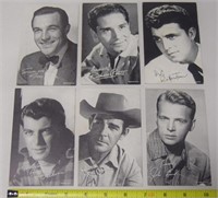 (6) Vtg TV & Movie Male Star Exhibit Arcade Cards