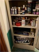 SMALL METAL CABINET AND CONTENTS