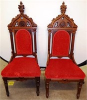 Gothic Throne High-Back Church Altar Chairs