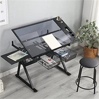 Adjustable Tempered Glass Drafting Printing Table