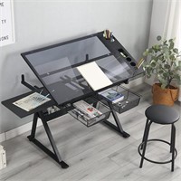 Adjustable Tempered Glass Drafting Printing Table