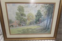 Paul Sawyier Print An Old Kentucky Home  31"x25"