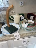 Corelle plates teapot spoon rests banana holder