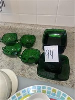 emerald green teacups bowls and saucers