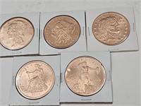 5-    1 oz Copper Apocalypse Coins