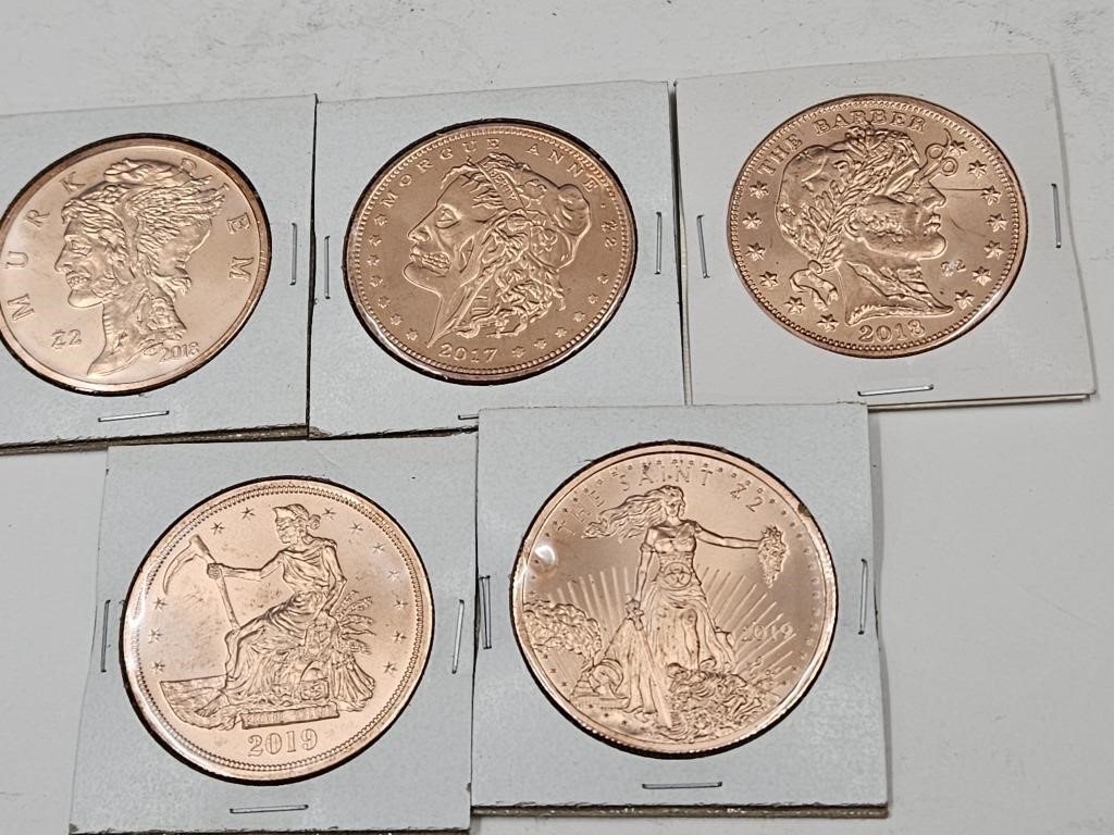 5-    1 oz Copper Apocalypse Coins