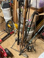 Fishing Poles and Stand