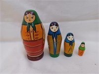 4 pc Russian Nesting Dolls Set