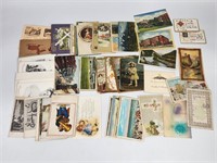 ASSORTED LOT OF ANTIQUE POSTCARDS