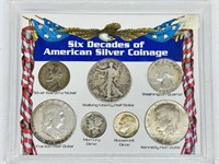 6 Decades of American Silver Coinage Set