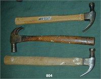 Three 7-oz. claw hammers
