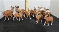 Lot of 10 Enesco Deer Figurines - 2 have