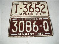 US Forces Germany License Plates 1960-61