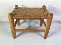 Vintage Basketweave Footstool