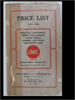 U.M.C. 1908 PRICE LIST