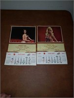 Vintage Risque Girlie Pin up Calendars