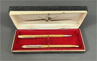 The Polaris Electro Gold Plated Pen & Pencil Set