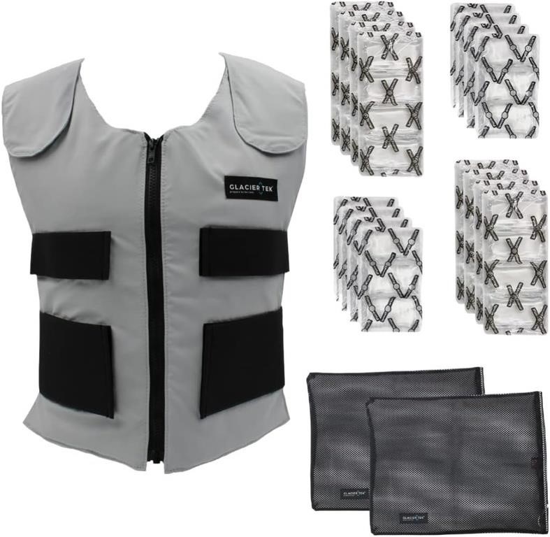 Men's Cooling Vest Bundle, with 8 Cold Packs