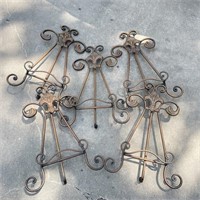 5 Metal Artist Style Easels for Bowls or Plates