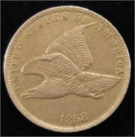 1858 FLYING EAGLE CENT CH AU