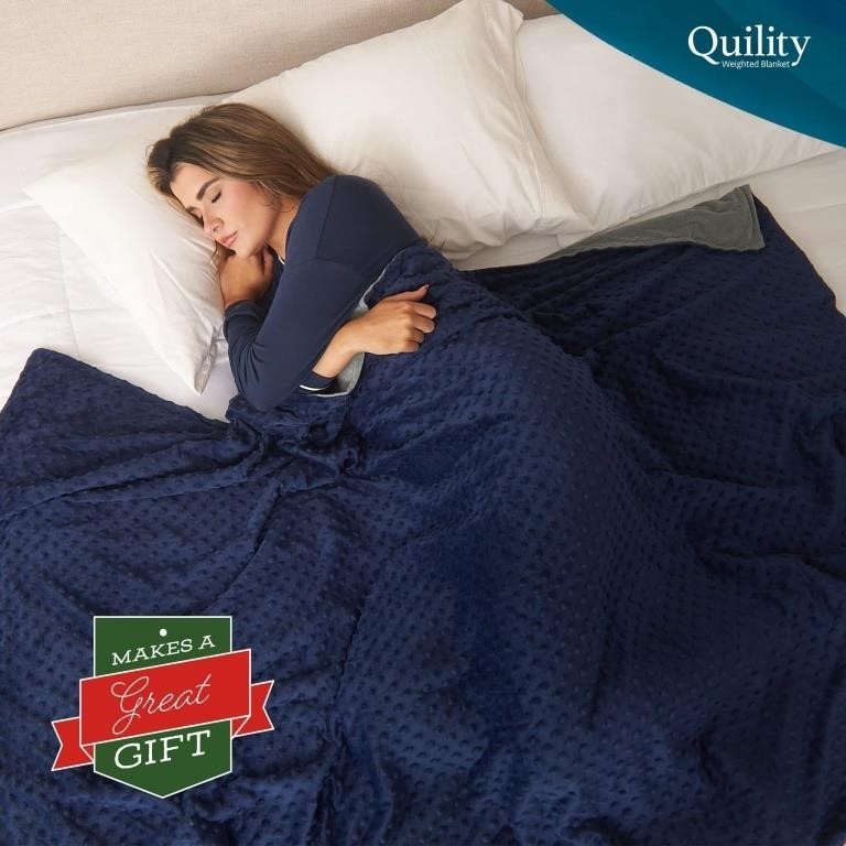 Quility Weighted Blanket for Adults – Queen Size,