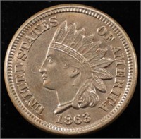 1863 INDIAN CENT CH/GEM BU