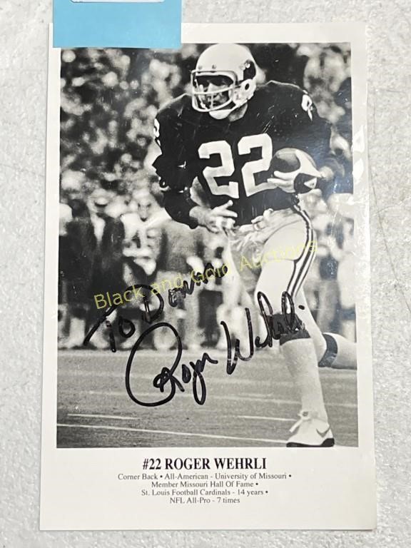 Roger Wehrli Signed Photograph