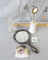 4 Vanity Pieces with Hat Pins