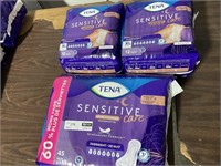 1 LOT (3)PACKAGES OF TENA SENSITIVE PADS AND