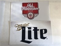 Lot of 2 Beer Advertising Signs