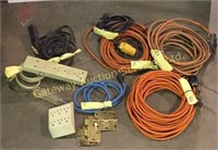 Assorted Length of Extension Cords, Power Bar,