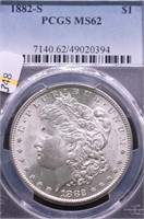 1882 S PCGS MS62 MORGAN DOLLAR