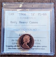 1966 Canada ICCS Graded Small Cent - PL-66