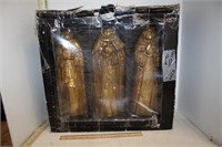 Large 3 Wiseman Figurines In Box
