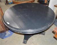 Painted Black Pedestal Dining Table