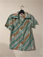 Vintage 70s Femme Polyester Shirt Top