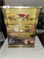 Vintage Plastic Toy Furniture in Case