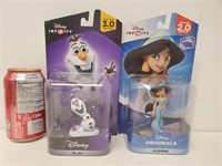 2 figurines Disney Infinity Olaf & Jasmine